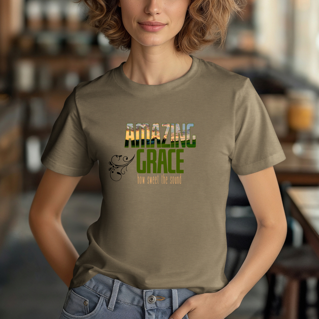 Amazing Grace Sunset T-Shirt | Ephesians 2:8