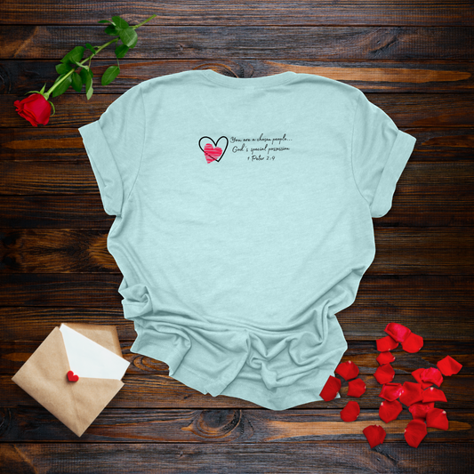 Chosen Beloved Identity in Christ T-Shirt | 1 Peter 2:9