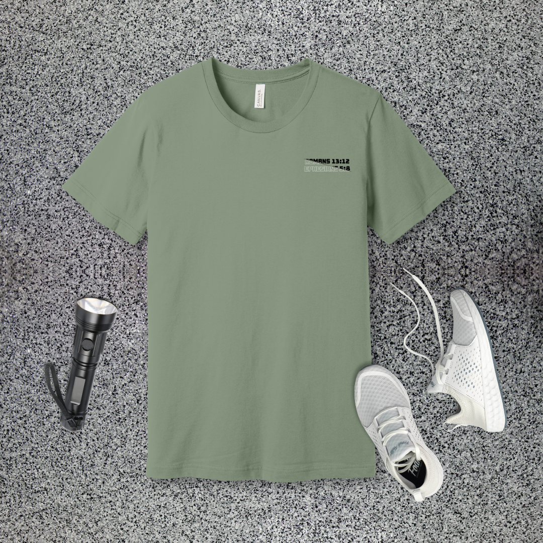 Cast Off the Dark, Walk in the Light T-Shirt | Romans 13:12 & Ephesians 5:8