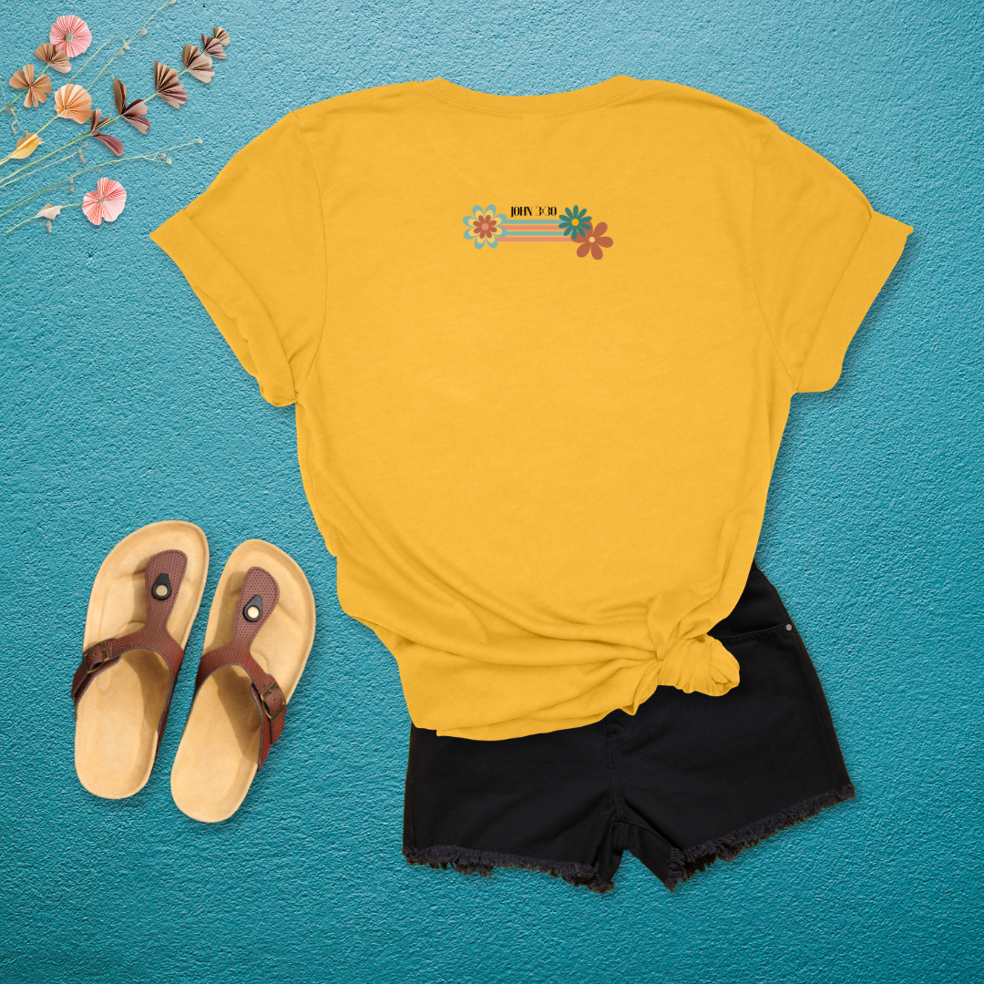 More Jesus, Less Me – Retro Floral T-Shirt | John 3:30