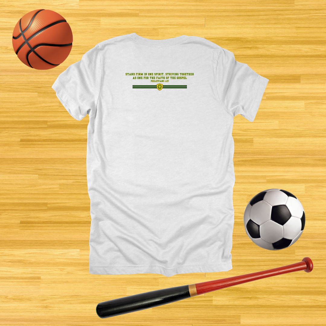 Team Jesus – Green & Yellow Athletic T-Shirt | Philippians 1:27