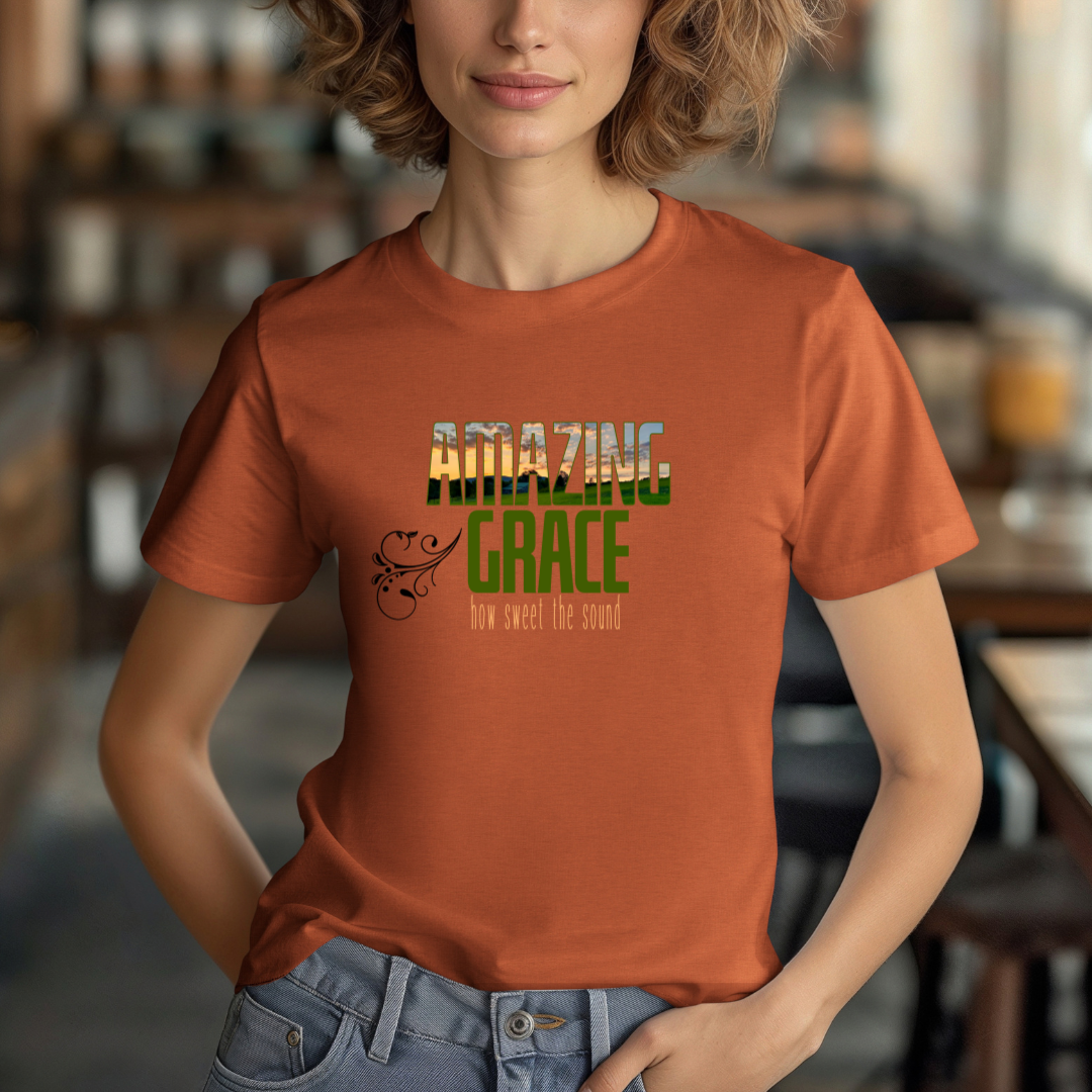 Amazing Grace Sunset T-Shirt | Ephesians 2:8