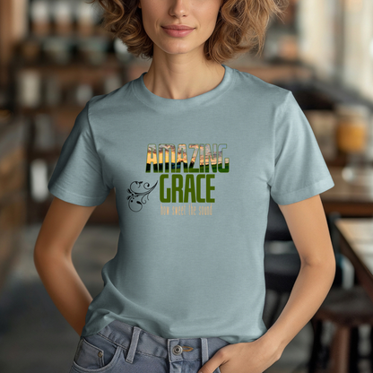 Amazing Grace Sunset T-Shirt | Ephesians 2:8
