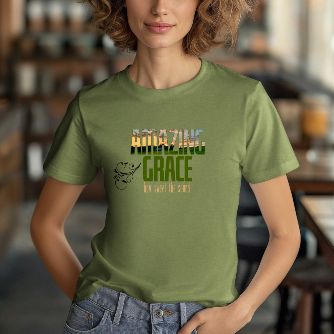 Amazing Grace Sunset T-Shirt | Ephesians 2:8