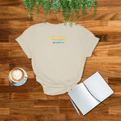 Blessed Retro T-Shirt | Jeremiah 17:7