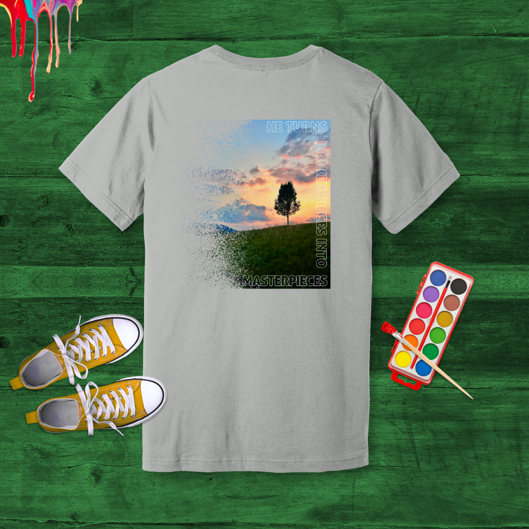 Broken Pieces into Masterpieces T-Shirt | Jeremiah 18:4