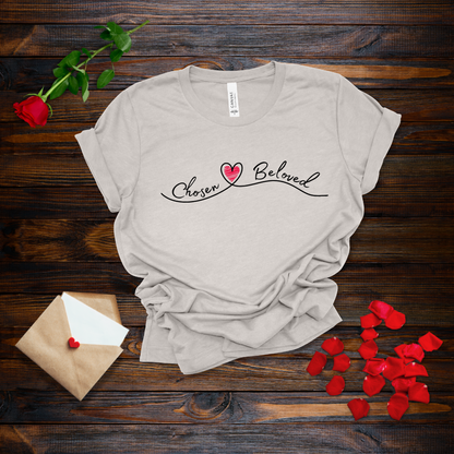 Chosen Beloved Identity in Christ T-Shirt | 1 Peter 2:9