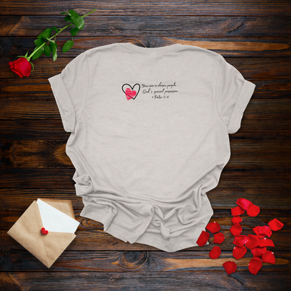 Chosen Beloved Identity in Christ T-Shirt | 1 Peter 2:9
