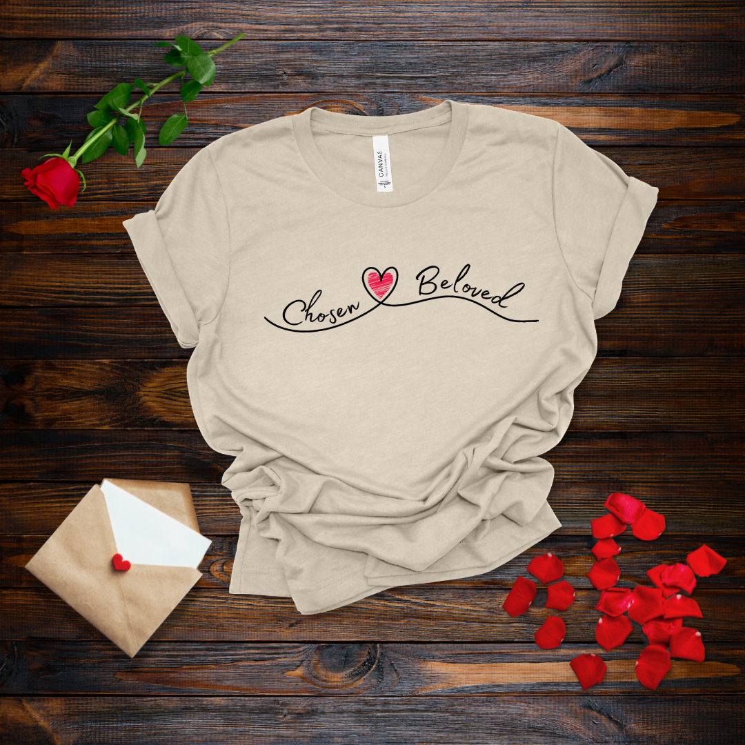 Chosen Beloved Identity in Christ T-Shirt | 1 Peter 2:9