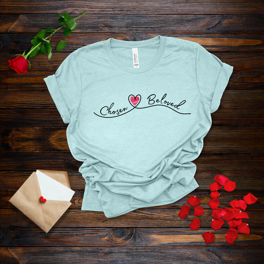 Chosen Beloved Identity in Christ T-Shirt | 1 Peter 2:9