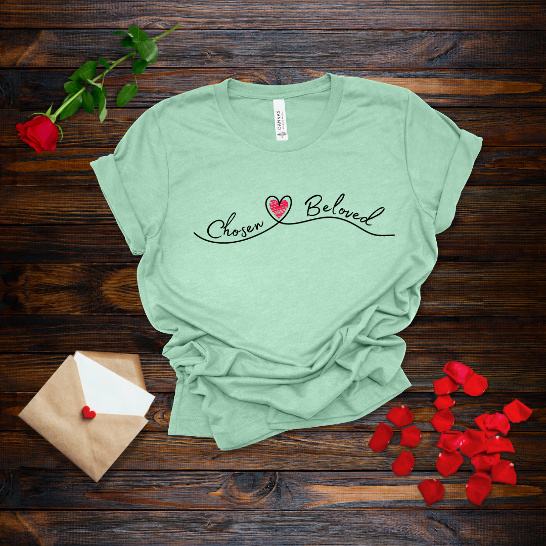 Chosen Beloved Identity in Christ T-Shirt | 1 Peter 2:9