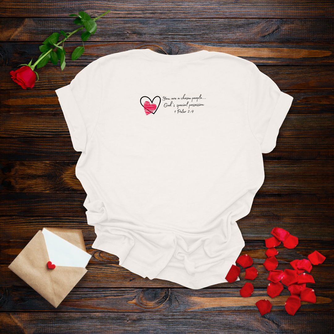 Chosen Beloved Identity in Christ T-Shirt | 1 Peter 2:9