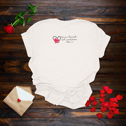 Chosen Beloved Identity in Christ T-Shirt | 1 Peter 2:9