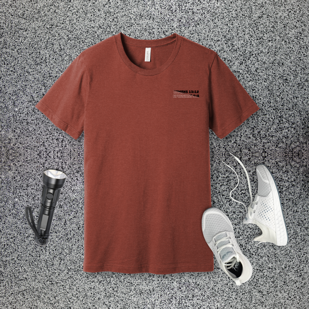 Cast Off the Dark, Walk in the Light T-Shirt | Romans 13:12 & Ephesians 5:8