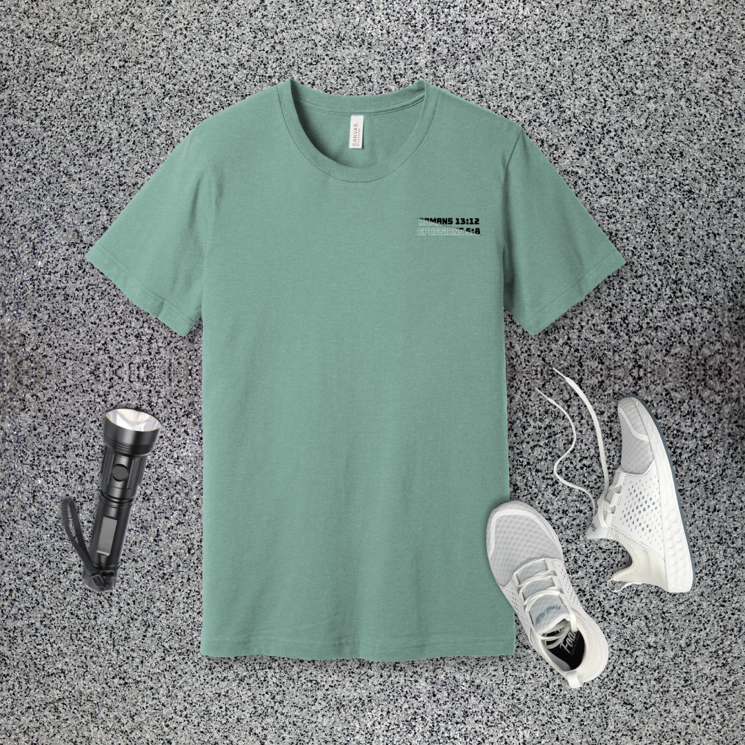 Cast Off the Dark, Walk in the Light T-Shirt | Romans 13:12 & Ephesians 5:8