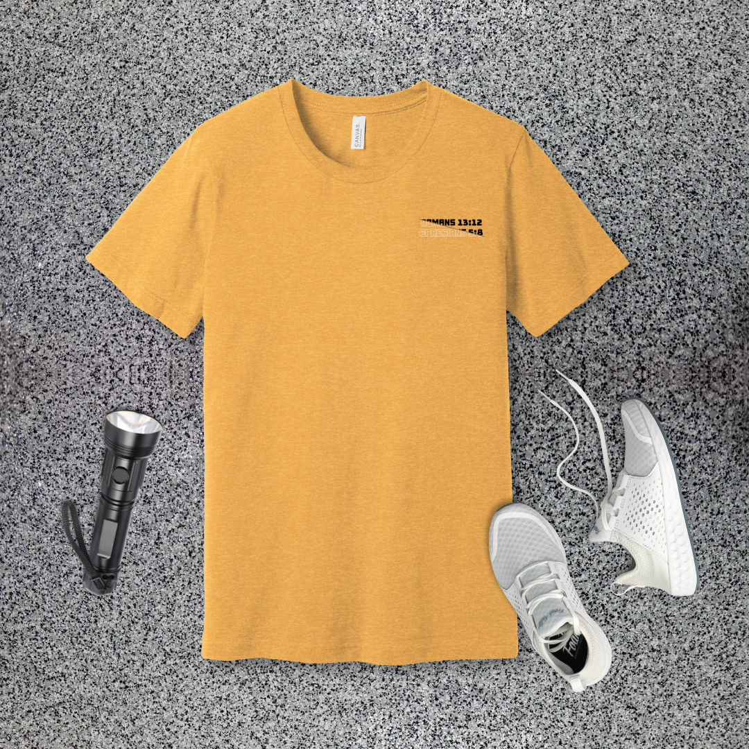 Cast Off the Dark, Walk in the Light T-Shirt | Romans 13:12 & Ephesians 5:8