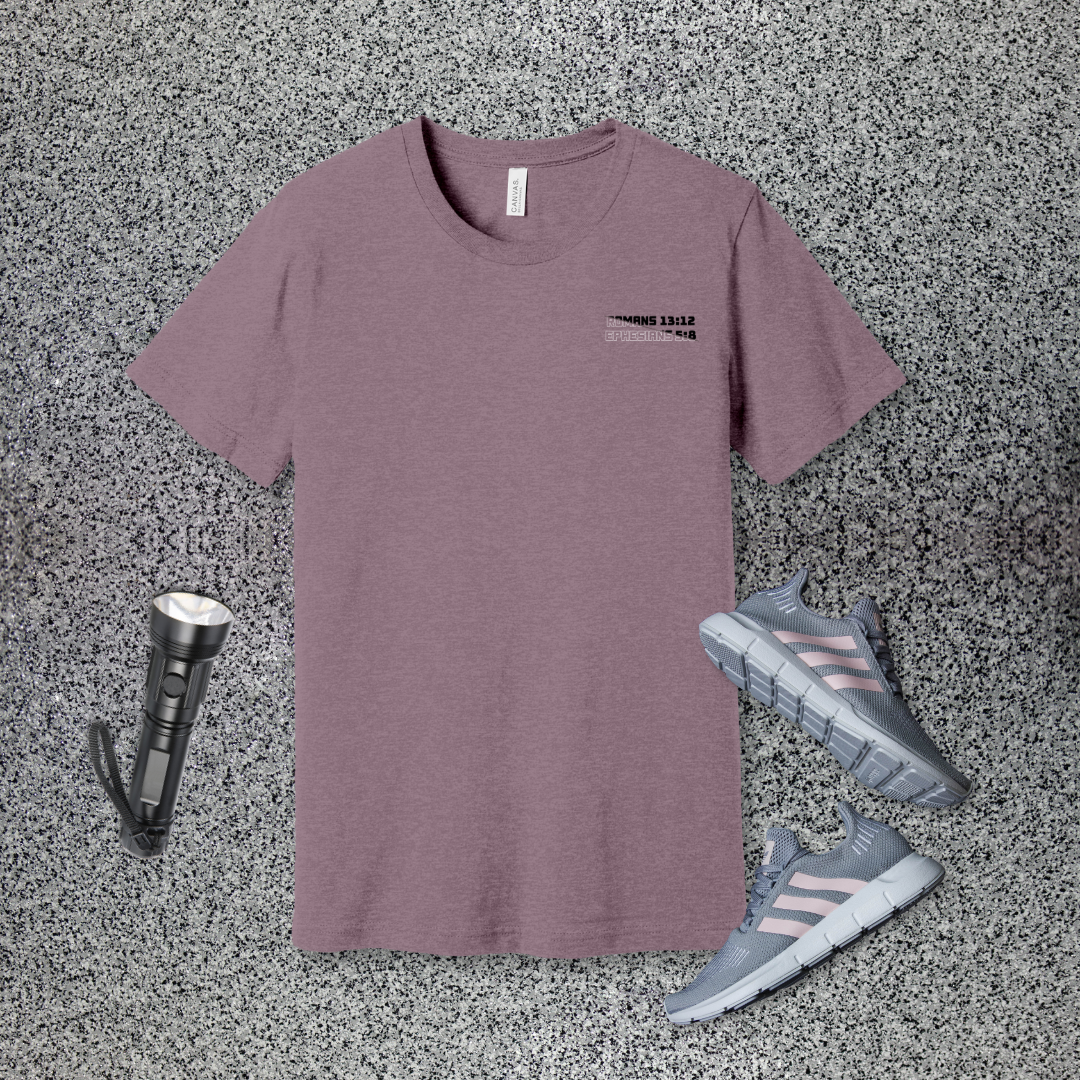 Cast Off the Dark, Walk in the Light T-Shirt | Romans 13:12 & Ephesians 5:8