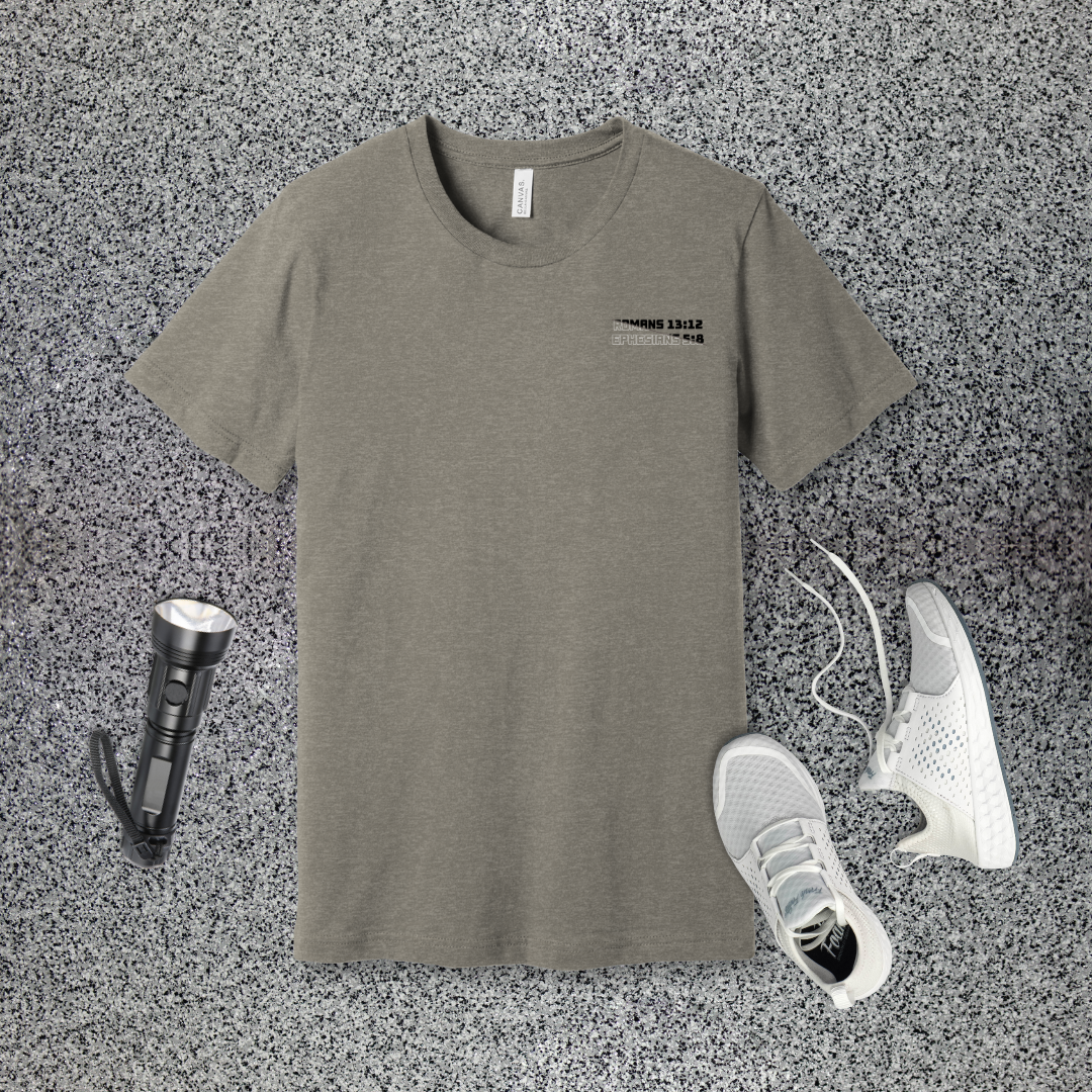 Cast Off the Dark, Walk in the Light T-Shirt | Romans 13:12 & Ephesians 5:8