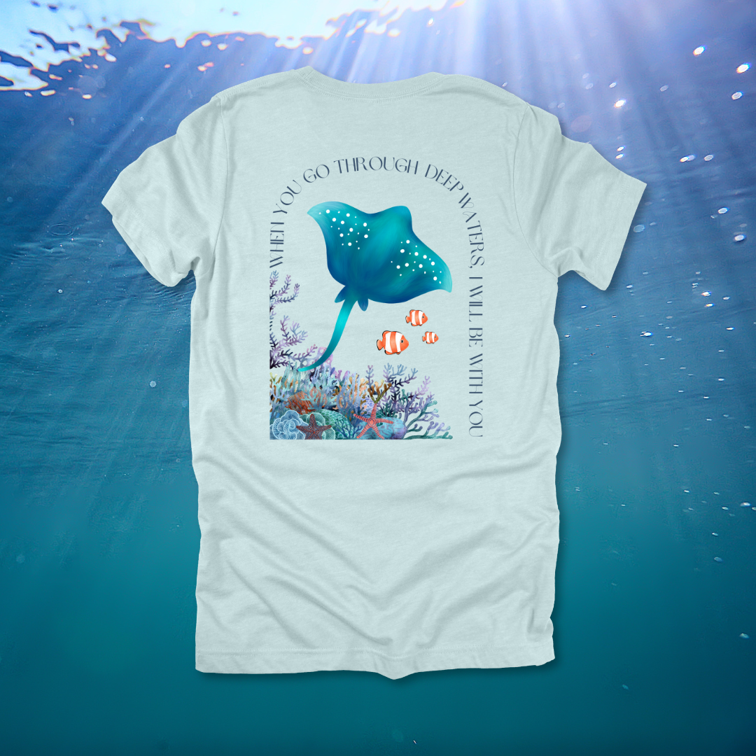 Deep Waters Ocean T-Shirt | Isaiah 43:2