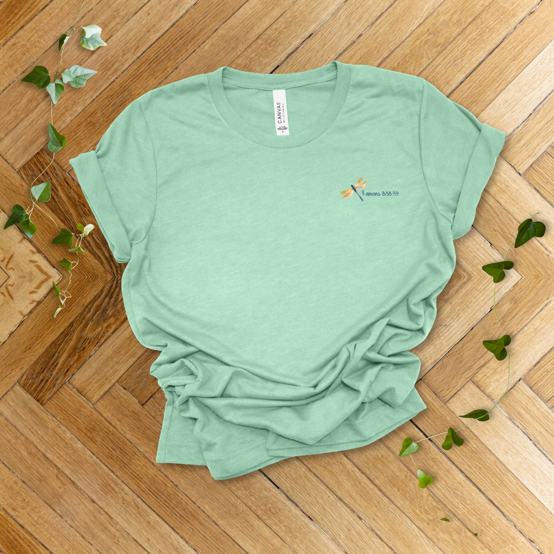 Unshakable Love Dragonfly T-Shirt | Romans 8:38-39