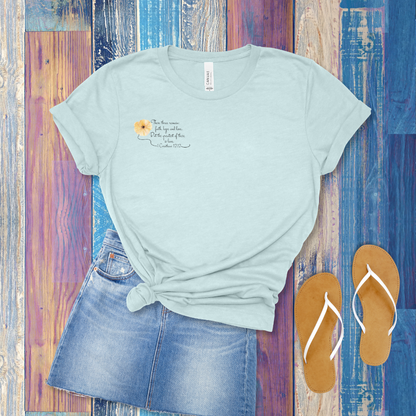 Faith, Hope, Love Floral T-Shirt | 1 Corinthians 13:13