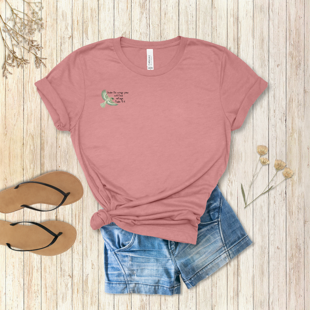 He will cover you with his Feathers T-Shirt | Psalm 91:4