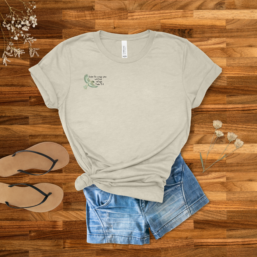 He will cover you with his Feathers T-Shirt | Psalm 91:4