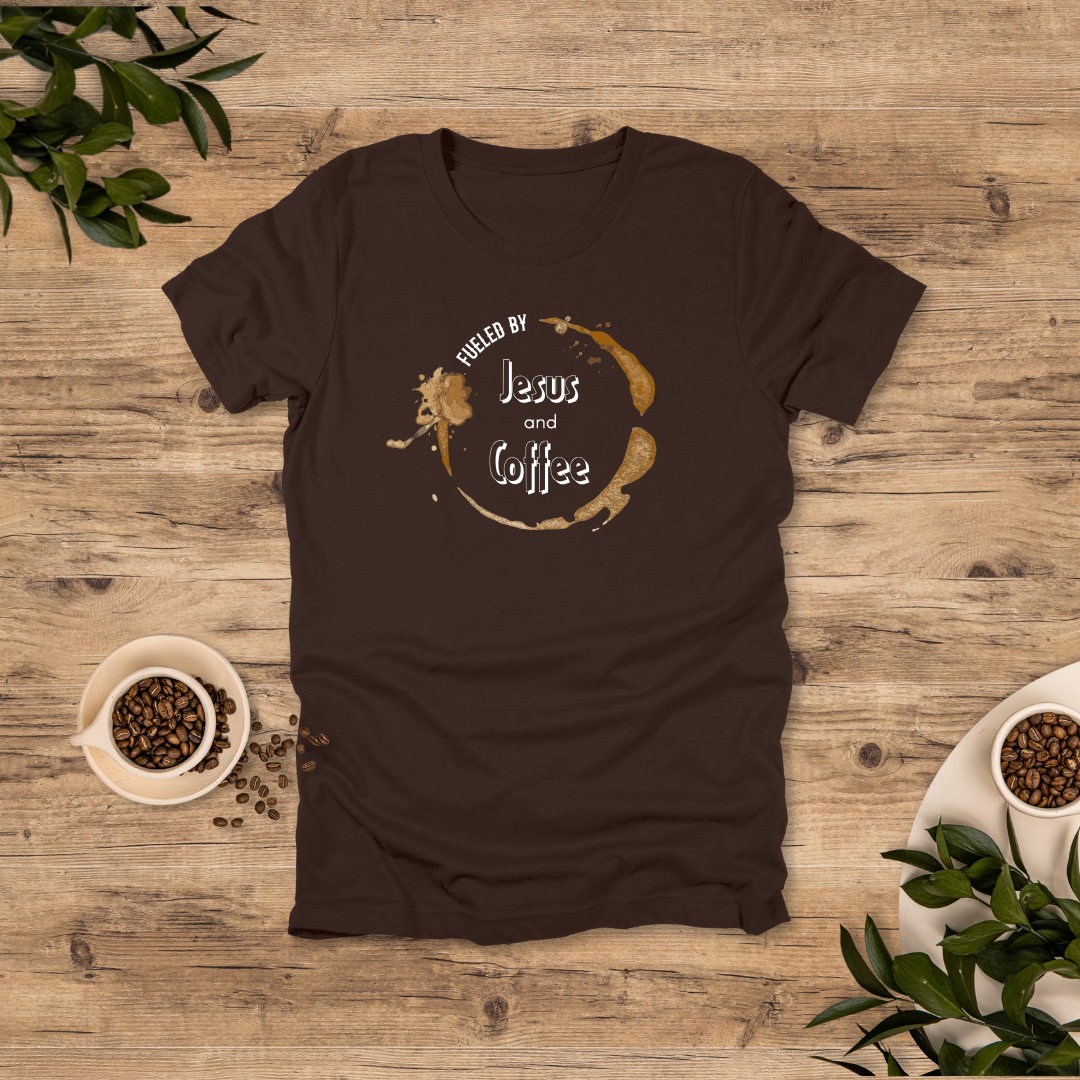 Fueled by Jesus and Coffee T-Shirt | Philippians 4:13