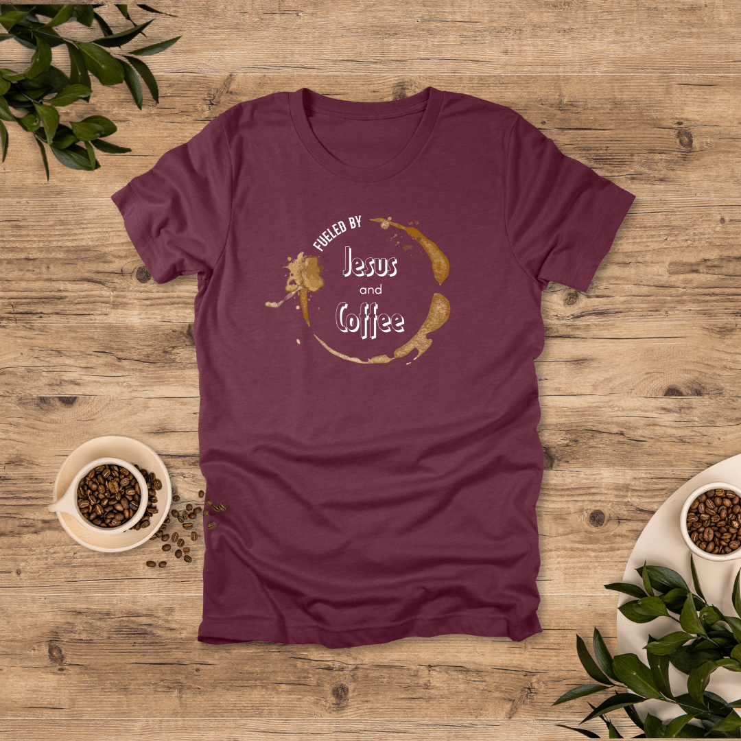 Fueled by Jesus and Coffee T-Shirt | Philippians 4:13