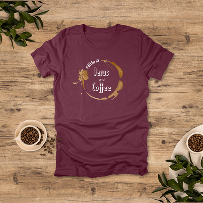 Fueled by Jesus and Coffee T-Shirt | Philippians 4:13