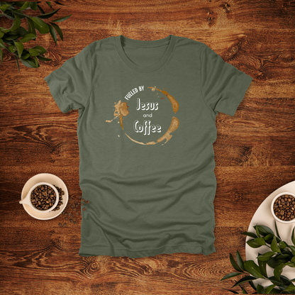 Fueled by Jesus and Coffee T-Shirt | Philippians 4:13