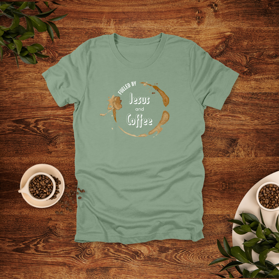 Fueled by Jesus and Coffee T-Shirt | Philippians 4:13