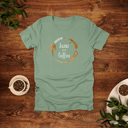 Fueled by Jesus and Coffee T-Shirt | Philippians 4:13