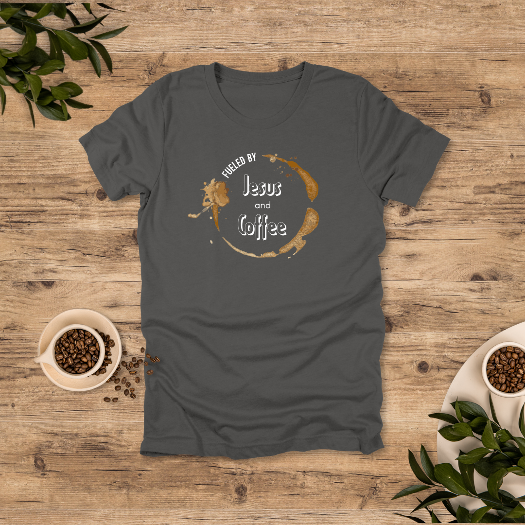 Fueled by Jesus and Coffee T-Shirt | Philippians 4:13