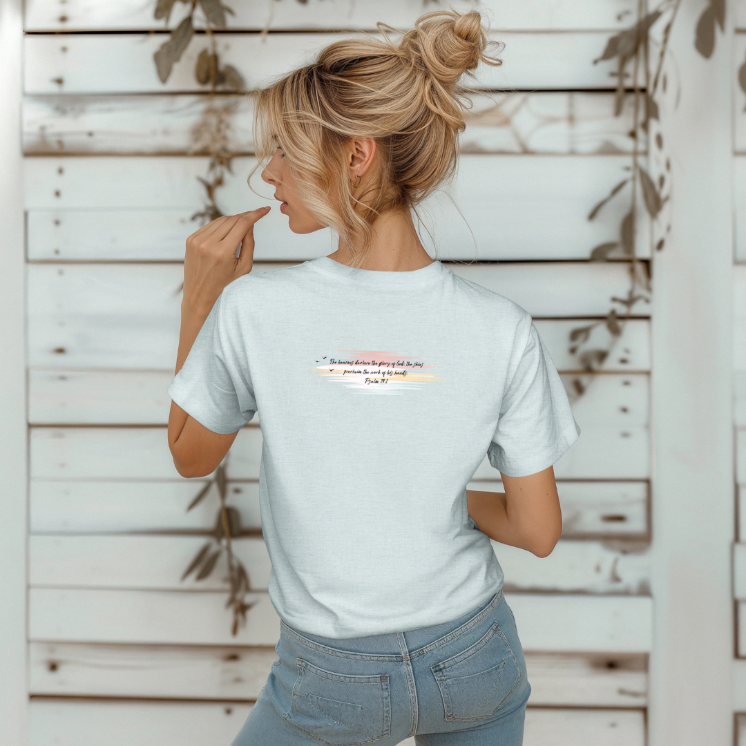 Heavens Declare God's Glory Sunset T-Shirt | Psalm 19:1