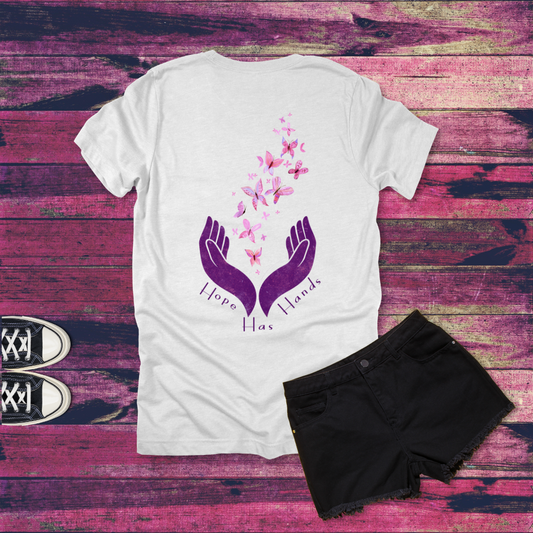 Hope Has Hands Butterfly T-Shirt | Matthew 25:40