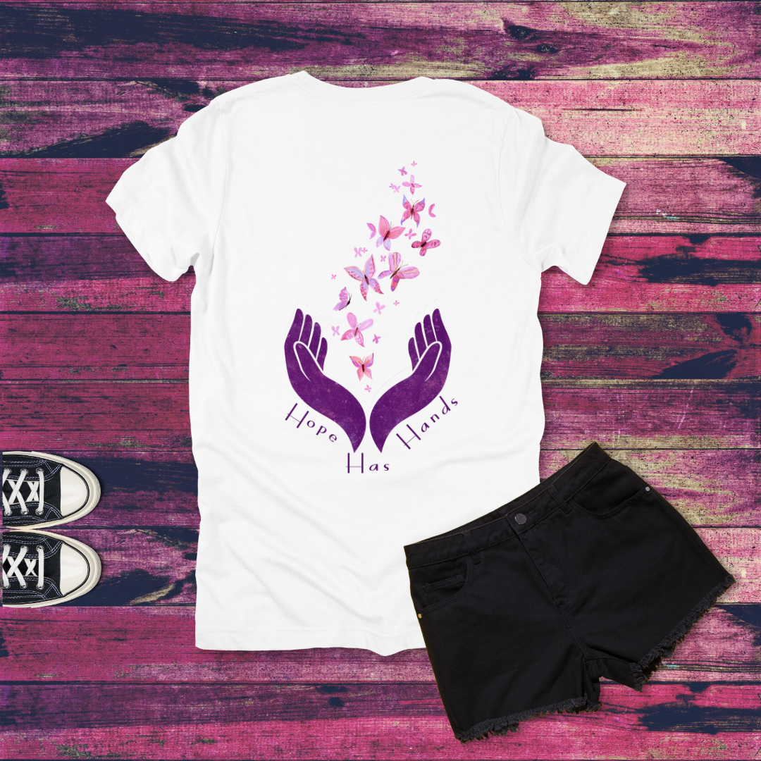 Hope Has Hands Butterfly T-Shirt | Matthew 25:40