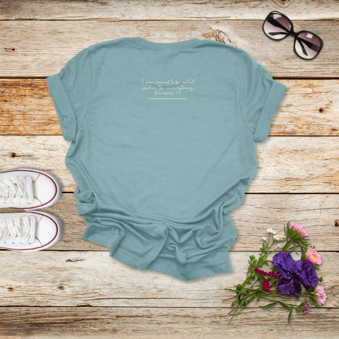 It Is Well With My Soul Flower T-Shirt | Philippians 4:11