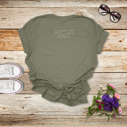 It Is Well With My Soul Flower T-Shirt | Philippians 4:11