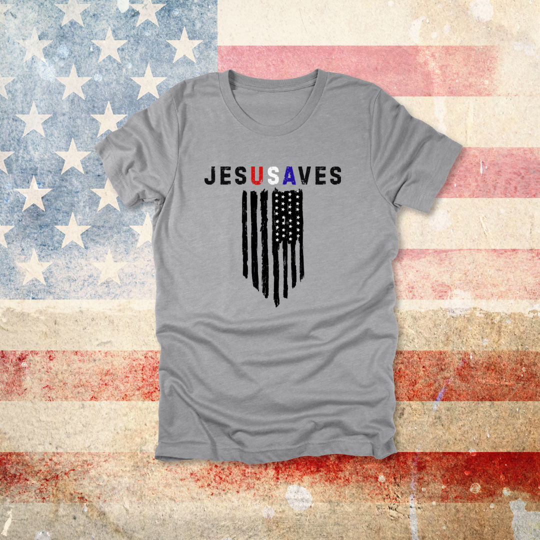 JesUSAves Patriotic T-Shirt| Psalm 33:12