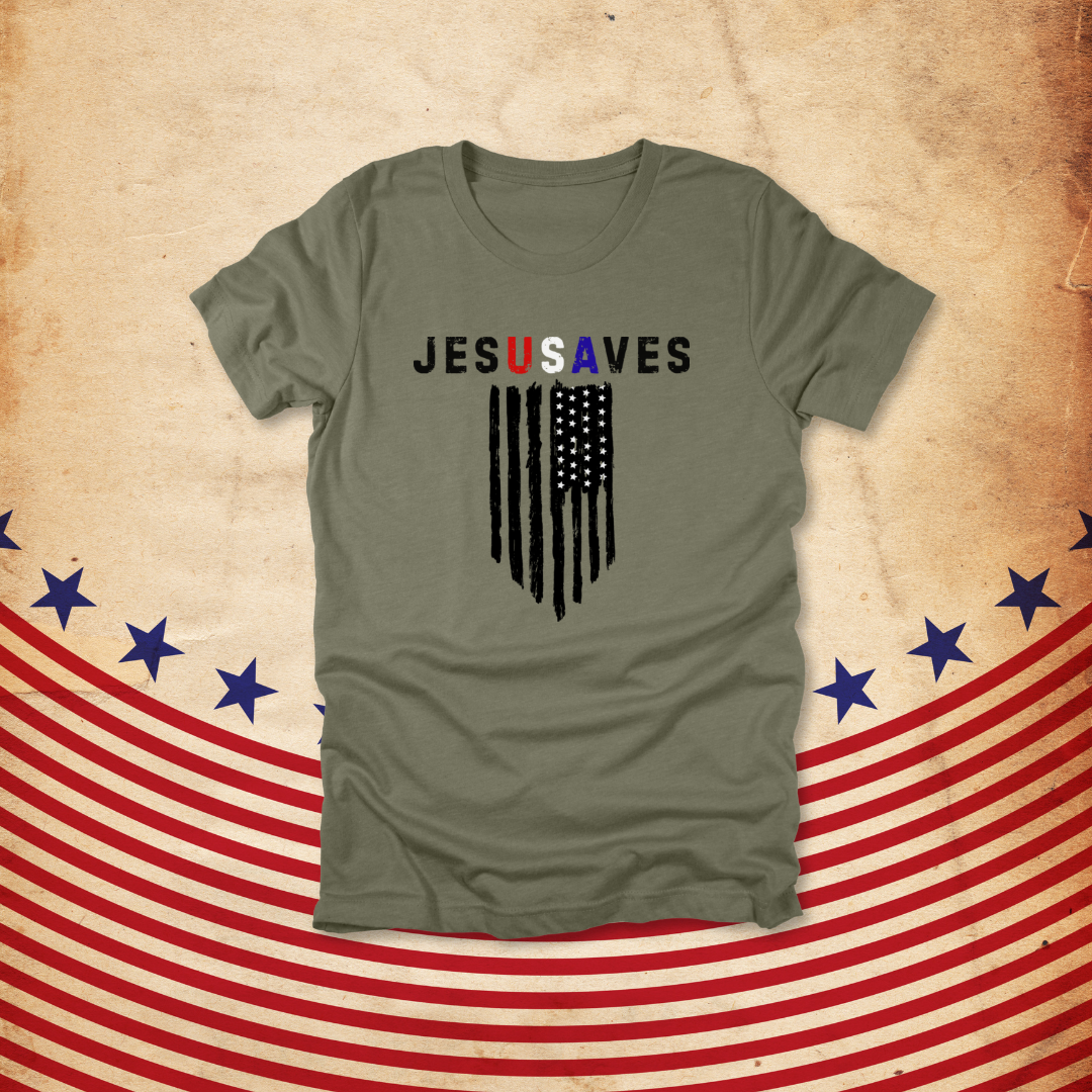 JesUSAves Patriotic T-Shirt| Psalm 33:12