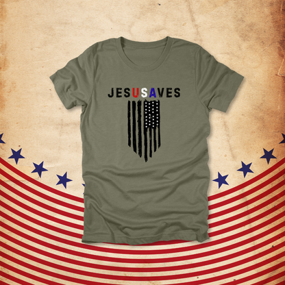 JesUSAves Patriotic T-Shirt| Psalm 33:12