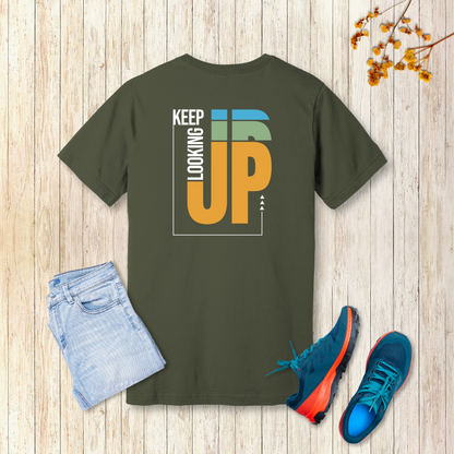 Keep Looking Up T-Shirt | Hebrews 12:2