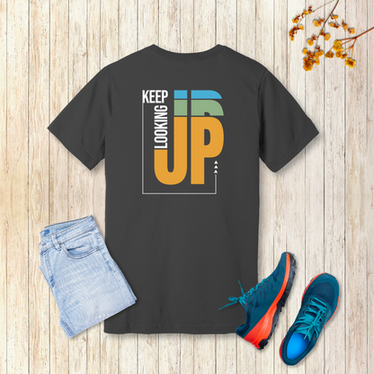 Keep Looking Up T-Shirt | Hebrews 12:2