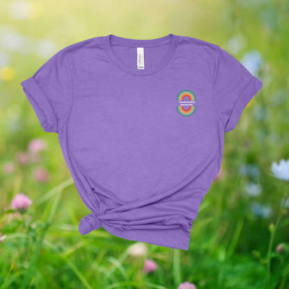 Fully Known, Fully Loved Retro Rainbow T-Shirt | 1 Corinthians 13:12 + Jeremiah 31:3