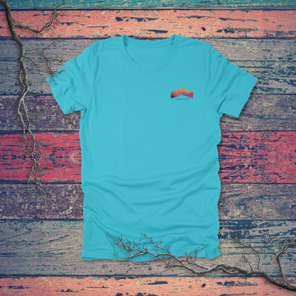 Lift Up Your Eyes Mountain Sunset T-Shirt | Isaiah 40:26