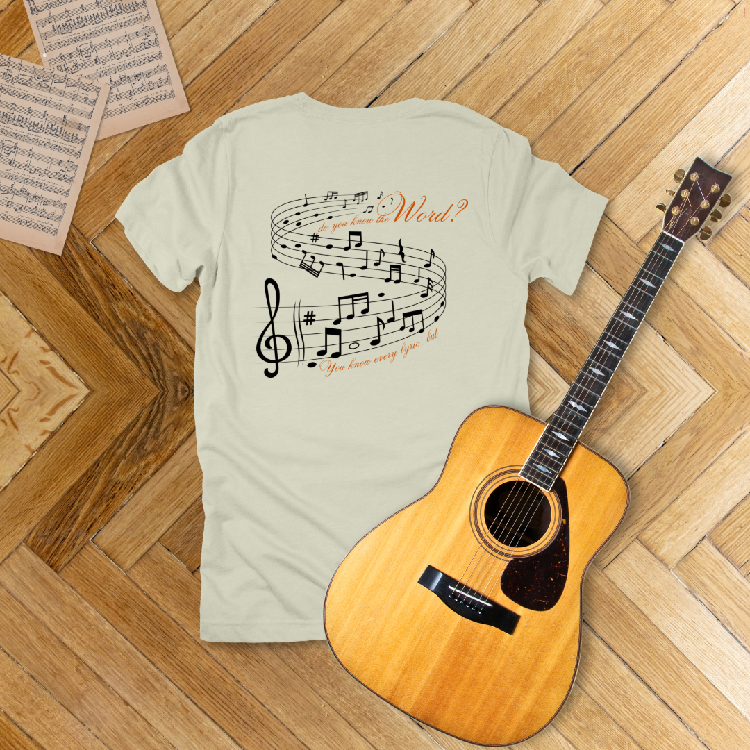 Know the Word – Music & Scripture T-Shirt | John 1:1