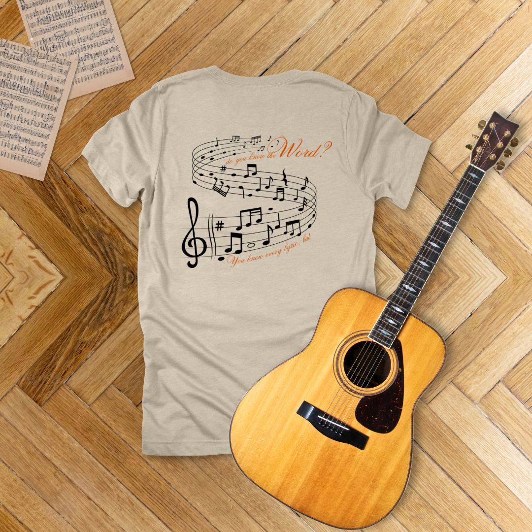 Know the Word – Music & Scripture T-Shirt | John 1:1