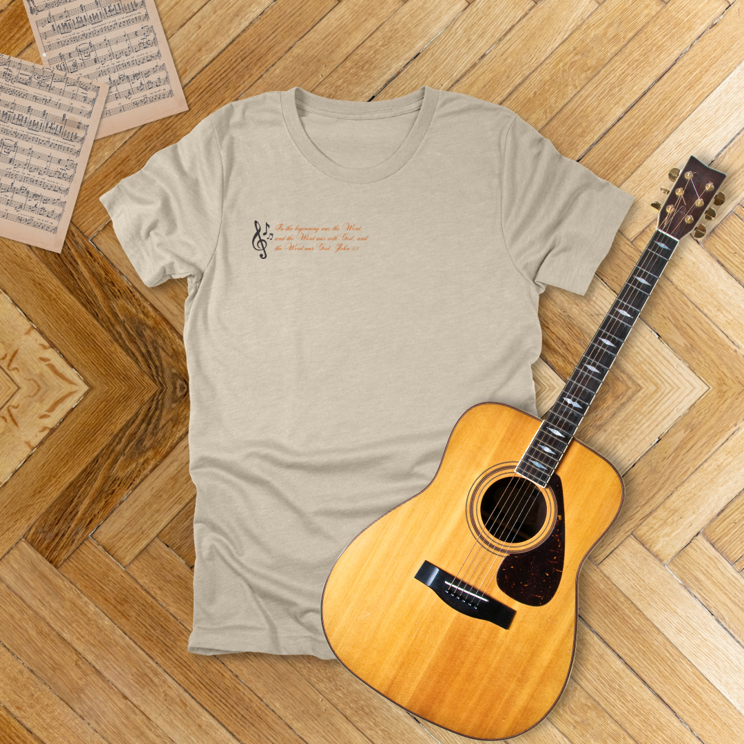 Know the Word – Music & Scripture T-Shirt | John 1:1