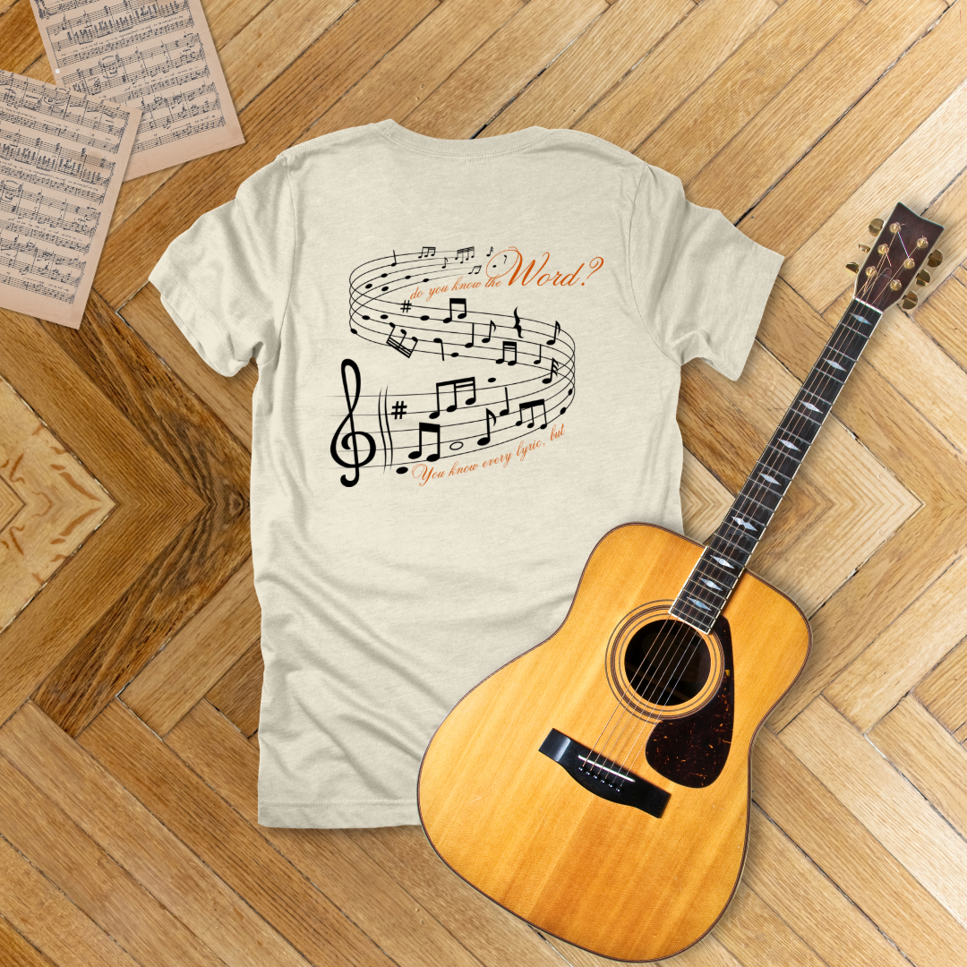 Know the Word – Music & Scripture T-Shirt | John 1:1